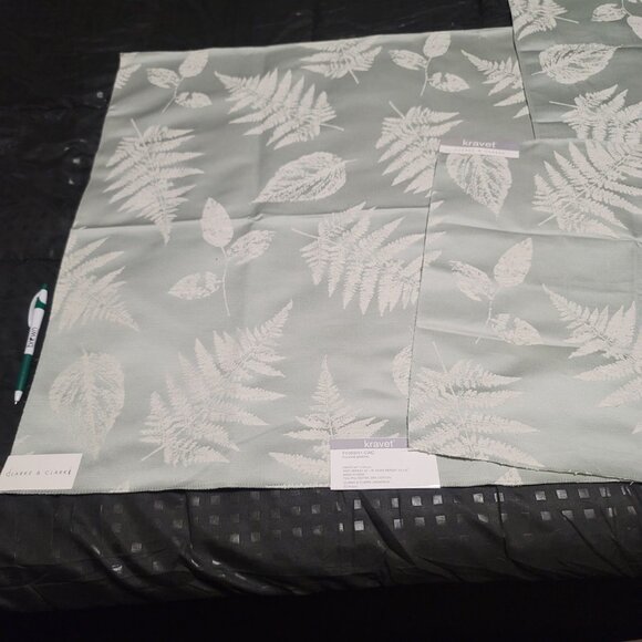 6 Kravet Fabric Remnants  White Greens Assorted See Description for Sizes - Picture 4 of 10
